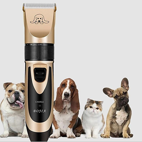 

Rodents Dog Cat Grooming Cleaning Plastic & Metal Clipper & Trimmer Dog Clean Supply Case Included Easy to Install USB Rechargeable Pet Grooming Supplies Gold Five-piece Suit