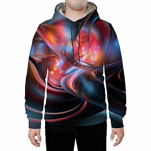 

Men's Pullover Hoodie Sweatshirt Geometric Abstract 3D Daily Going out 3D Print 3D Print Casual Hoodies Sweatshirts Rainbow