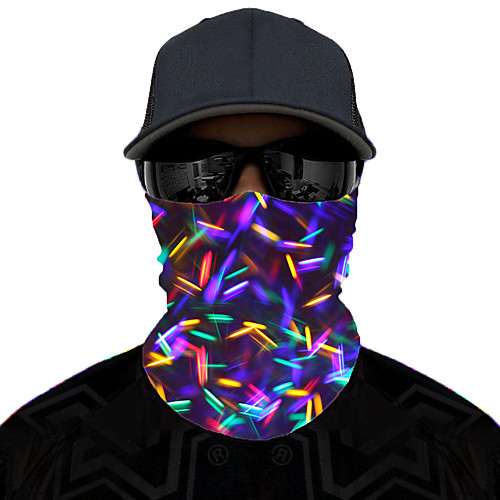 

Neck Gaiter Pollution Protection Quick Dry Ultraviolet Resistant Rainbow Balaclavas Bandana for Adults' Road Cycling Hiking Cycling