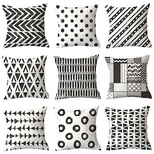 

9 pcs Throw Pillow Simple Classic 4545 cm Cushion Vintage Circle Cover Sofa Home Decor Throw Pillow Case