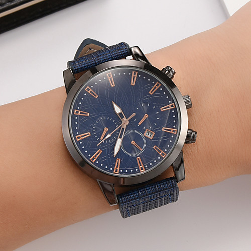 

Men's Dress Watch Quartz Stylish Leather Brown 30 m Casual Watch Analog Casual Fashion - SilverOrange Blue Brown One Year Battery Life