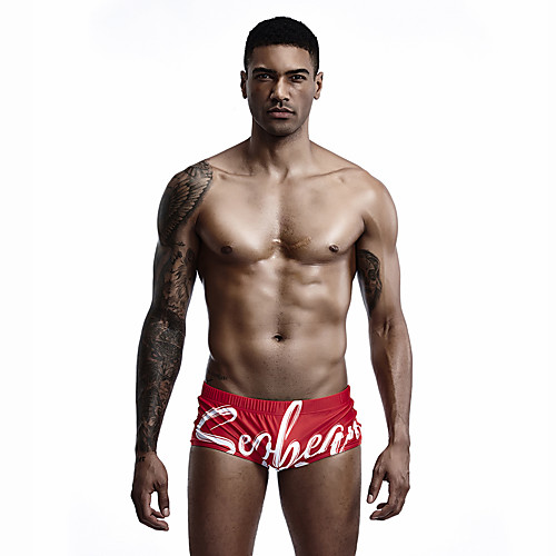 

SEOBEAN Men's Swim Shorts Elastane Bottoms Breathable Quick Dry Swimming Surfing Water Sports Summer / Stretchy