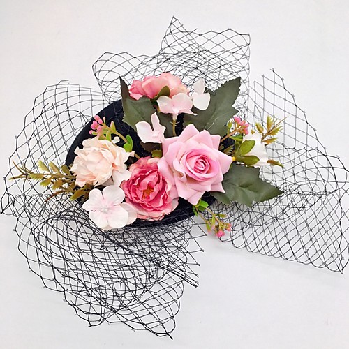 

Net Fascinators with Flower 1 Piece Wedding / Tea Party Headpiece