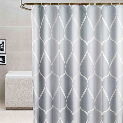 

Simple Waterproof Shower Curtain Polyester Antibacterial Mildew Waterproof 180 180