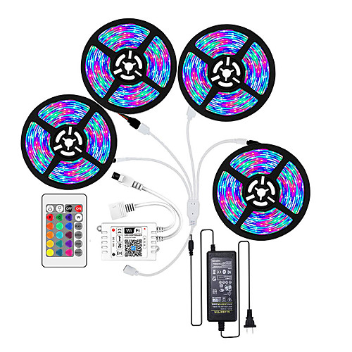 

KWB 4x5M Light Sets Smart Lights 1200 LEDs SMD3528 9mm WiFi Controller 1 set RGB Waterproof APP Control Creative 100-240 V / Cuttable