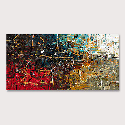 

Oil Painting Hand Painted Horizontal Abstract Abstract Landscape Modern Rolled Canvas (No Frame)