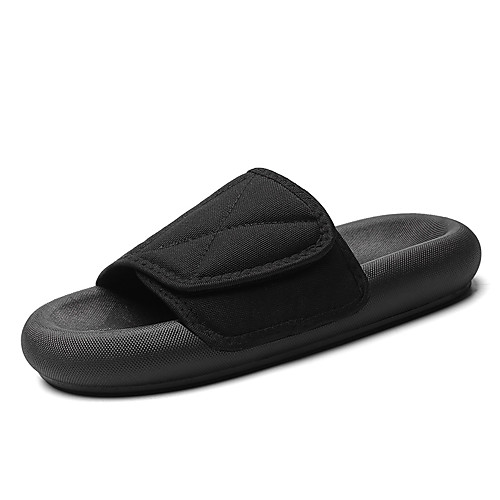 

Men's Summer Classic / Casual Daily Slippers & Flip-Flops Canvas Non-slipping Black / Gray