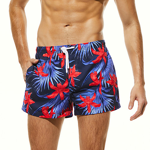 

SEOBEAN Men's Swim Shorts Swim Trunks Bottoms Quick Dry Drawstring - Swimming Surfing Painting Spring Summer / Micro-elastic