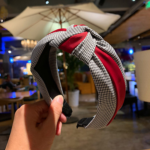 

Double Layer Cloth Hair Accessory with Plaid 1 Piece Casual / Daily Wear Headpiece
