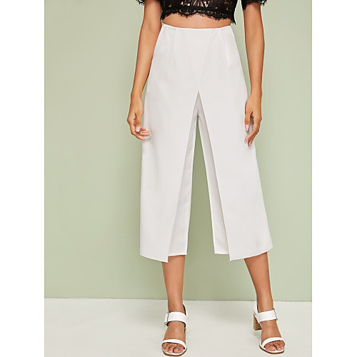 

Women's Wide Leg Pants Loose High Waist Solid Pants Casual Vertical Soft Pleated Pant Trousers Femme