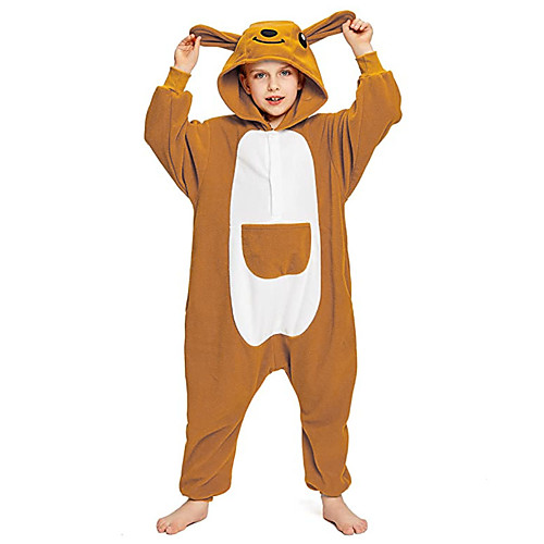 

Kid's Kigurumi Pajamas Kangaroo Animal Onesie Pajamas Velvet Mink Orange Cosplay For Boys and Girls Animal Sleepwear Cartoon Festival / Holiday Costumes / Leotard / Onesie / Leotard / Onesie