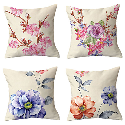 

Set of 4 Throw Pillow Simple Classic 4545 cm Cushion Vintage Circle Cover Sofa Home Decor Throw Pillow Case