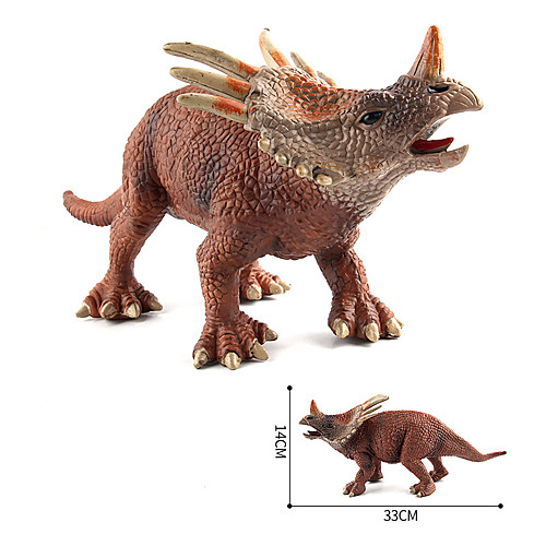 

Dragon & Dinosaur Toy Dinosaur Figure Triceratops Jurassic Dinosaur Tyrannosaurus Rex Silicone Plastic Kid's Party Favors, Science Gift Education Toys for Kids and Adults