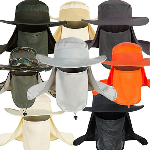 

Adults' Fisherman Hat Bucket Hat Hat Spring, Fall, Winter, Summer Outdoor Fishing Polyester UV Sun Protection Anti-Mosquito Protective Safety Hat / Women's / Men's / Camo / Camouflage