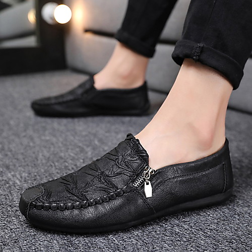 

Men's Leather Spring & Summer / Fall & Winter Classic / British Loafers & Slip-Ons Walking Shoes Breathable Dark Brown / Black / Gray