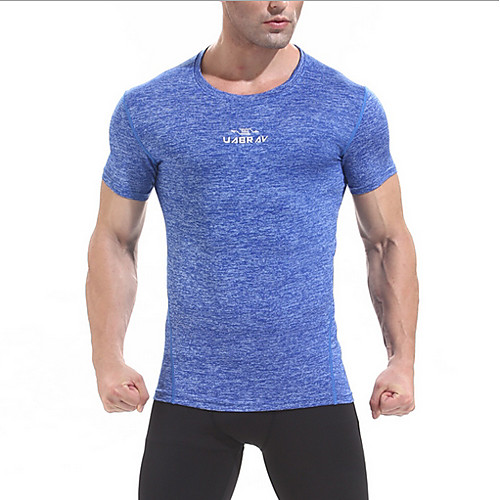 

Men's Solid Colored T-shirt - Cotton Daily Round Neck Blue / Blushing Pink / Dark Gray / Navy Blue / Short Sleeve