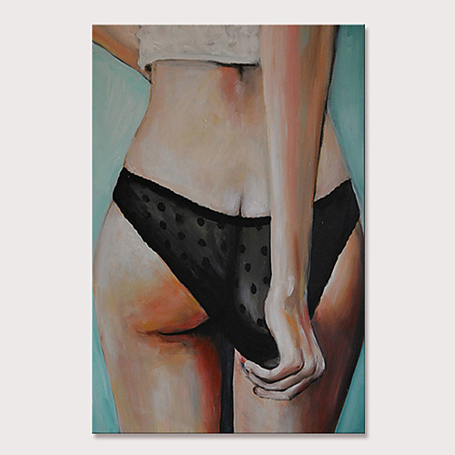 

Mintura Large Size Hand Painted Sexy hip Oil Painting on Canvas Modern Abstract Pop Art Wall Pictures For Home Decoration No Framed