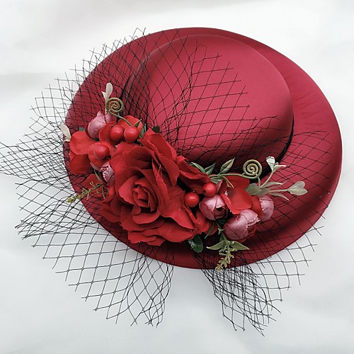 

Net Fascinators with Flower 1 Piece Wedding / Horse Race Headpiece