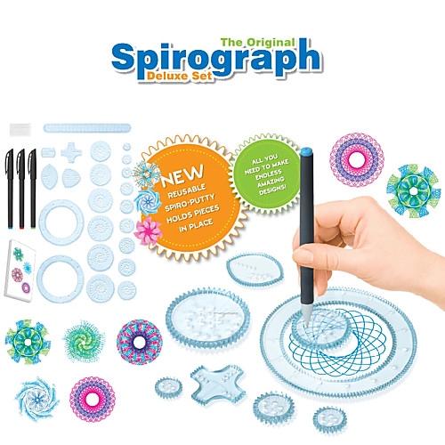 

LITBest Drawing Toy Spirograph Design Set Creative Geometric Pattern Plastic Shell for Child's All