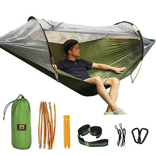 

Outdoor Mosquito Net Hammock Double Anti-mosquito Parachute Cloth Swing Indoor Light Tent New