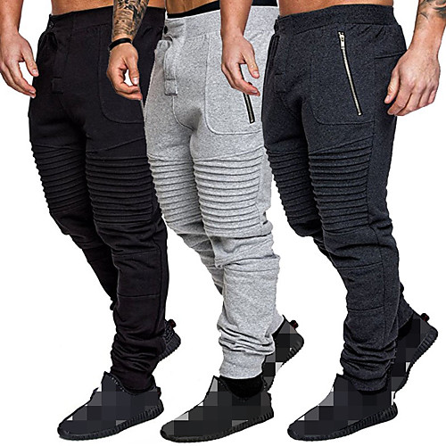 

Men's Sweatpants Joggers Jogger Pants Track Pants Sports & Outdoor Athleisure Wear Bottoms Drawstring Winter Running Jogging Training Breathable Moisture Wicking Soft Sport Solid Colored Dark Gray