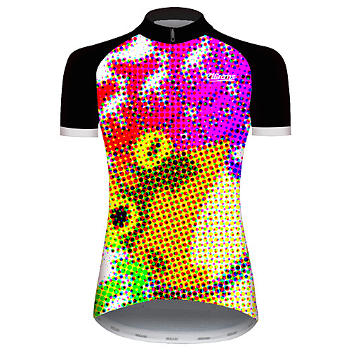 

21Grams Women's Short Sleeve Cycling Jersey Spandex Black / Yellow Gradient Novelty Frog Bike Jersey Top Mountain Bike MTB Road Bike Cycling UV Resistant Breathable Quick Dry Sports Clothing Apparel