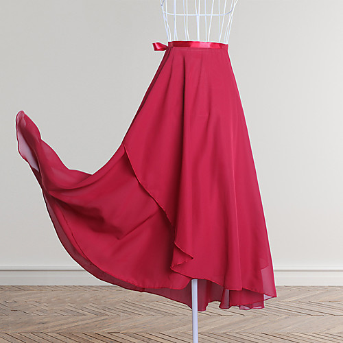 

Ballroom Dance Dance Costumes Skirts Cascading Ruffles Women's Training Performance Chiffon