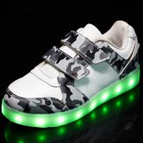 

Boys' LED Shoes / USB Charging Mesh / Microfiber Sneakers LED Shoes Little Kids(4-7ys) / Big Kids(7years ) Walking Shoes LED White / Black / Coffee Spring / Fall / Camouflage / Rubber