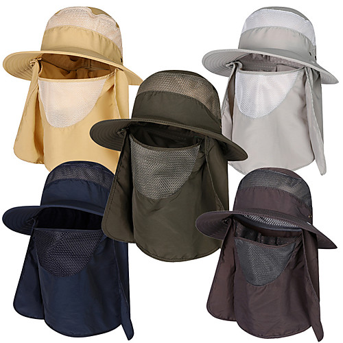 

Adults' Bucket Hat Fisherman Hat Hat Spring, Fall, Winter, Summer Outdoor Fishing Nylon UV Sun Protection Anti-Mosquito Protective Safety Hat / Women's / Men's