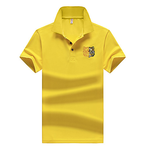 

Men's Plus Size Graphic Animal Slim Polo Business Basic Daily White / Black / Red / Yellow / Royal Blue / Light Blue / Short Sleeve