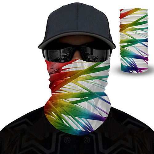 

Neck Gaiter Pollution Protection Quick Dry Ultraviolet Resistant Rainbow Balaclavas Bandana for Adults' Road Cycling Hiking Cycling