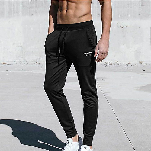 

Men's Sporty Slim Sweatpants Pants - Print Cotton Black Red Khaki US38 / UK38 / EU46 / US40 / UK40 / EU48 / US42 / UK42 / EU50