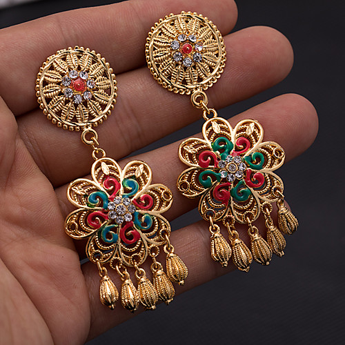 

Women's Drop Earrings Hoop Earrings Earrings Classic Holiday Fashion Wedding Luxury Classic Trendy Fashion Cute Gold Plated Earrings Jewelry Gold For Wedding Birthday Gift Formal Festival 1 Pair