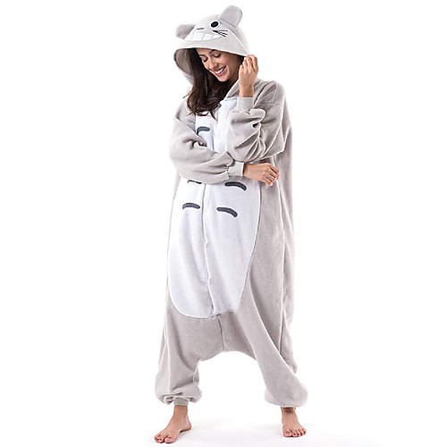

Adults' Camouflage Kigurumi Pajamas Nightwear Cat Totoro Animal Onesie Pajamas Coral fleece Gray Cosplay For Men and Women Animal Sleepwear Cartoon Festival / Holiday Costumes / Leotard / Onesie