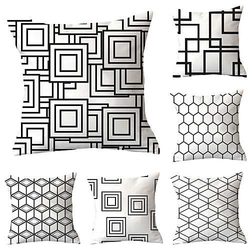 

6 pcs Throw Pillow Simple Classic 4545 cm Cushion Vintage Circle Cover Sofa Home Decor Throw Pillow Case