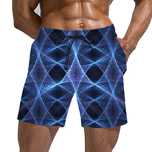 

Men's Sporty Exaggerated Plus Size Skinny Sweatpants Shorts Pants - Geometric Pattern 3D Print Sporty Print Blue US32 / UK32 / EU40 / US34 / UK34 / EU42 / US36 / UK36 / EU44 / Drawstring / Elasticity