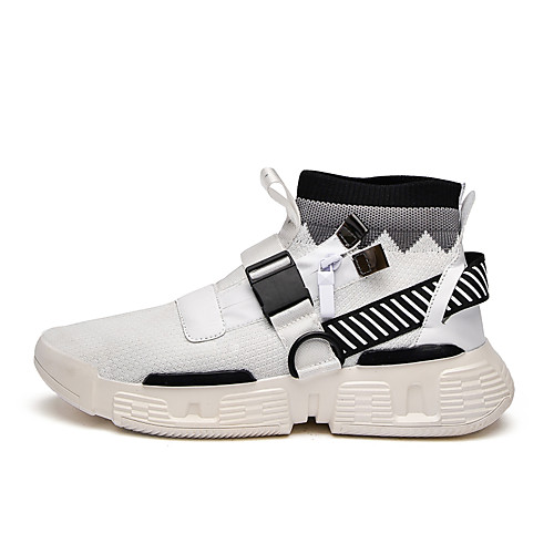 

Men's Fall Sporty / Casual Daily Outdoor Trainers / Athletic Shoes Running Shoes / Walking Shoes Tissage Volant Breathable Non-slipping Shock Absorbing White / Black / Orange Color Block
