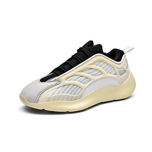 

Men's Mesh Fall / Spring & Summer Sporty / Casual Trainers / Athletic Shoes Running Shoes / Walking Shoes Breathable Black / White / Black / Beige