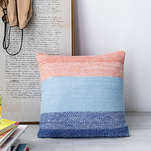 

1 pcs Polyester Pillow Cover, Color Block Leisure Square Traditional Classic