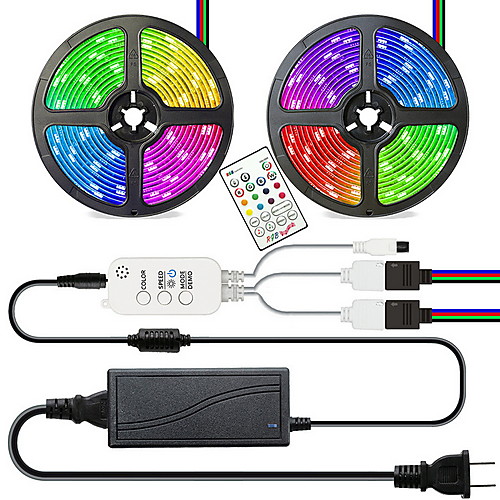

10m Flexible LED Light Strips 300 LEDs SMD5050 Multi Color Decorative TV Background Tiktok LED Strip Lights 12 V