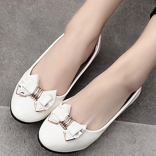 

Women's Loafers & Slip-Ons Wedge Heel Round Toe PU Spring & Summer Red / Pink / White