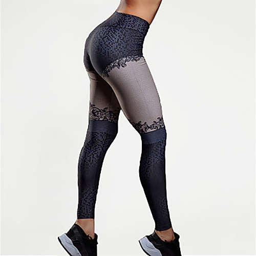 

Women's Basic Legging - Color Block Mid Waist Black S M L
