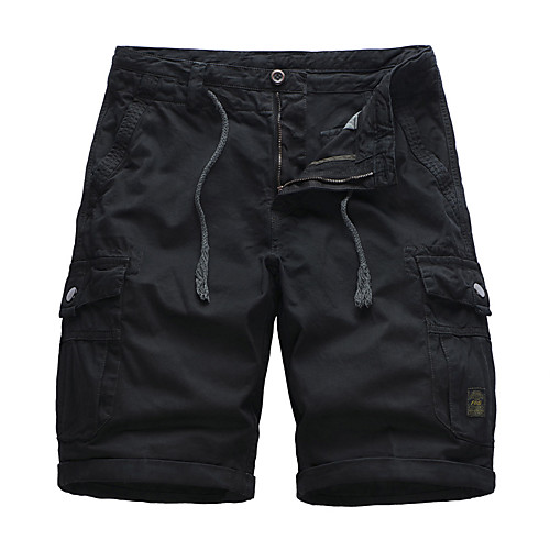 

Men's Hiking Shorts Hiking Cargo Shorts Solid Color Summer Outdoor 10 Standard Fit Multi-Pockets Quick Dry Breathable Sweat wicking Shorts Bottoms Black Army Green Dark Gray Dark Blue Camping