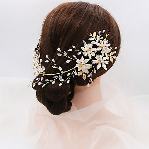 

Vintage Fashion Cubic Zirconia / Alloy Headbands with Crystals 1pc Wedding / Party / Evening Headpiece
