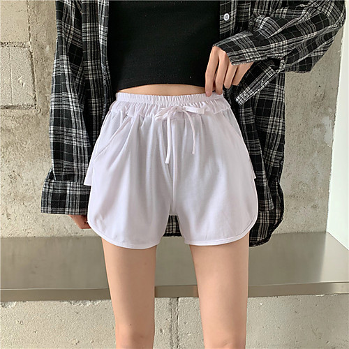 

Women's Sporty Active Loose Shorts Pants - Solid Colored White Black Army Green S / M / L