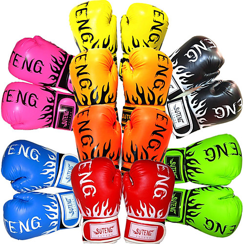 

Boxing Gloves For Martial Arts Muay Thai MMA Kickboxing Full Finger Gloves Durable Shock Absorption Breathable Shockproof Adults Men's Women's - Yellow Red Daffodil