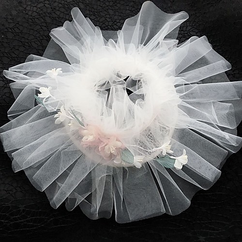 

Net Fascinators with Appliques 1 Piece Wedding / Tea Party Headpiece
