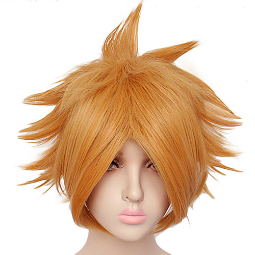 

My Hero Academia Boko No Hero Kaminari Denki Cosplay Wigs Men's Asymmetrical 11 inch Heat Resistant Fiber Loose Curl Blonde Adults' Anime Wig