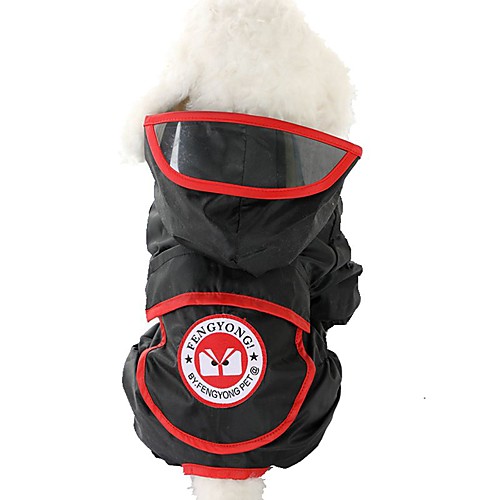 

Dog Rain Coat Puppy Clothes Solid Colored Waterproof Outdoor Dog Clothes Puppy Clothes Dog Outfits Black Yellow Red Costume for Girl and Boy Dog Nylon XS S M L XL
