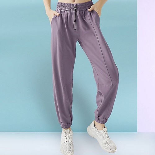 

Women's Basic Slim Sweatpants Pants - Solid Colored Black Purple S / M / L